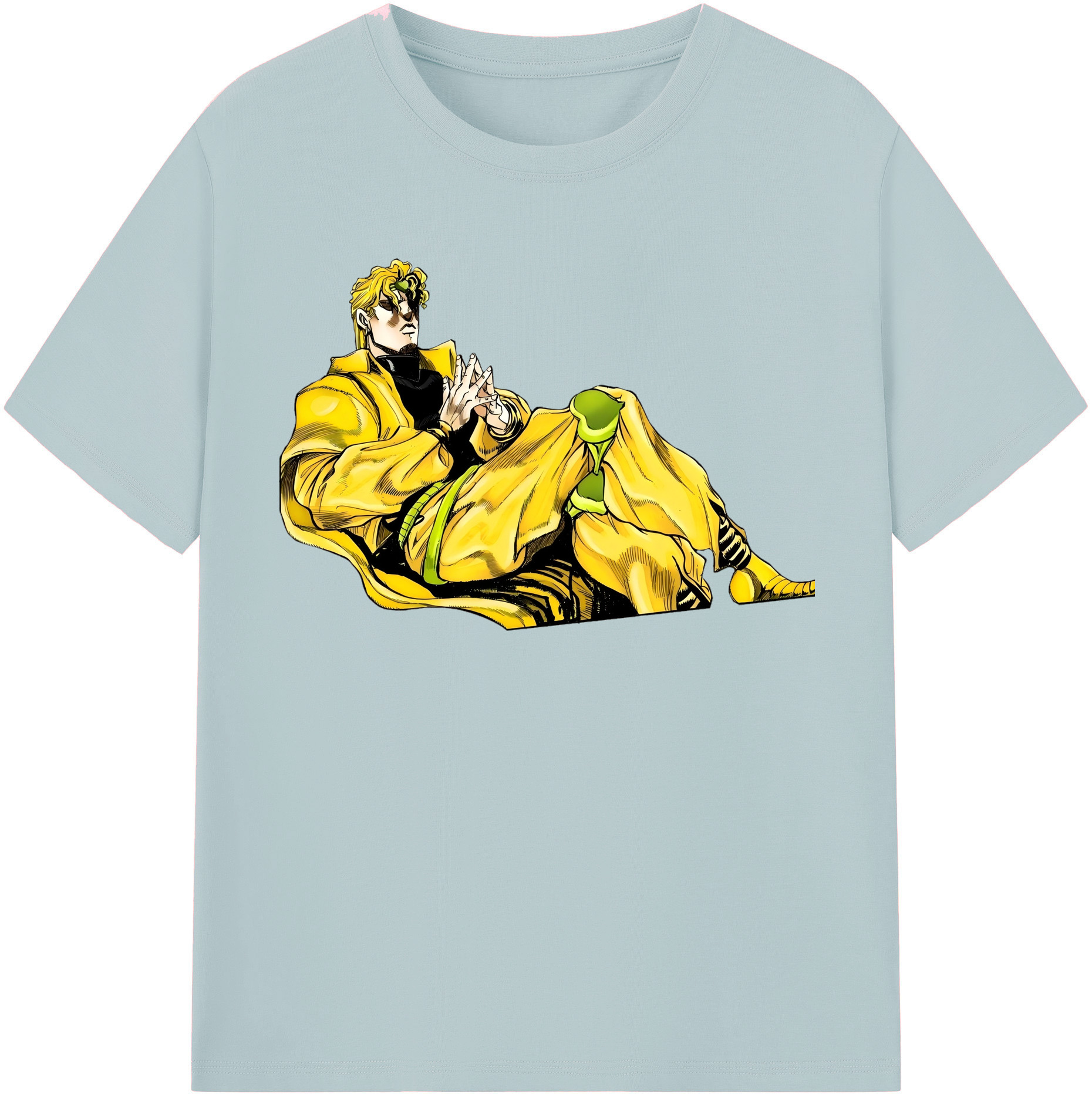 （画像用） ジョジョの奇妙な冒険 ディオ?ブランドー JoJo's Bizarre Adventure Dio Brando 綿100％半袖Tシャツ（フロントプリント）